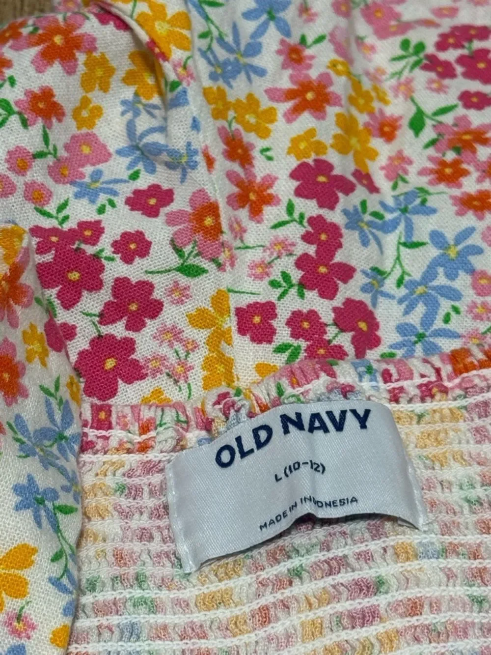 Old Navy Sleeveless Linen-Blend Tie-Front Romper for Girls NWT 10/12